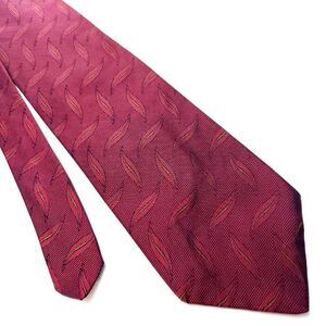 Paul Fredrick Red Silk Tie Woven Repp